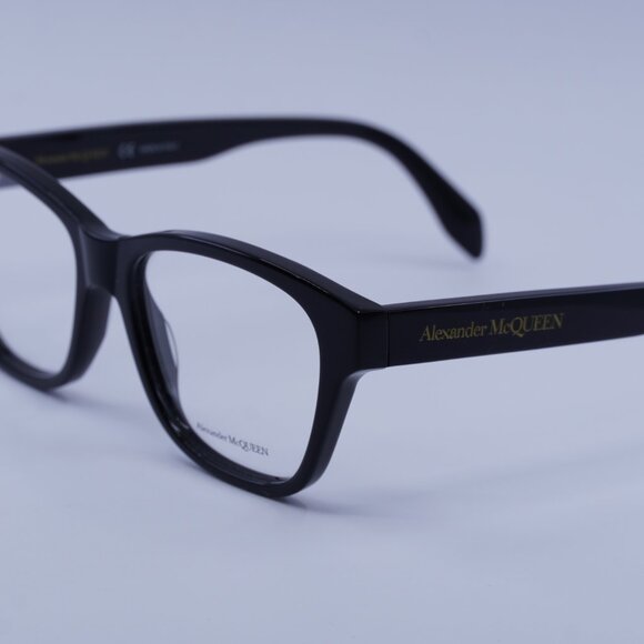 Alexander McQueen AM0306O 001 Eyeglasses Black 52mm Square Frame - Picture 2 of 9
